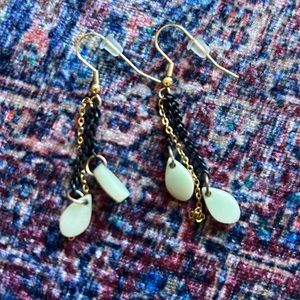 Free People Tricilor Chain Tear Drop Earrings